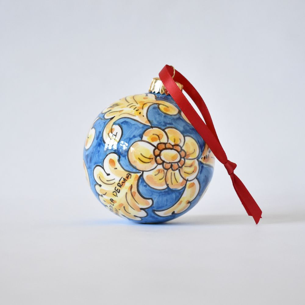 Ornamento Foglie Blu