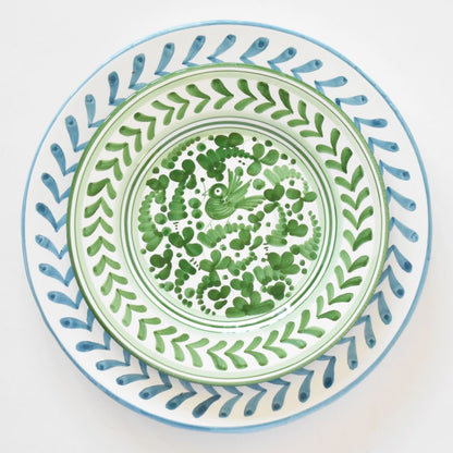 Piatto da insalata verde Arabesco