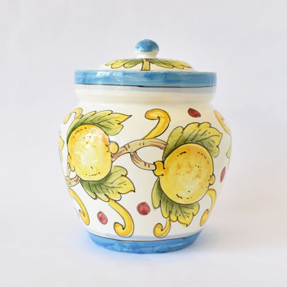 Barattolo biscotti Limoni fondo Bianco 22cm