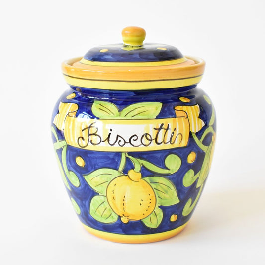 Barattolo per biscotti Limoni Blu 22cm