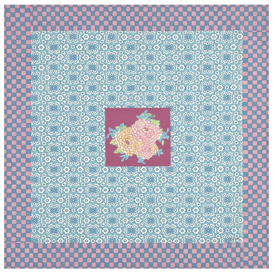 Lisa Corti Corolla Frida Magenta tovaglia quadrata piccola 110x110cm