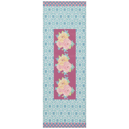 Lisa Corti Corolla Frida Magenta runner da tavolo 50x150cm doppio tappeto