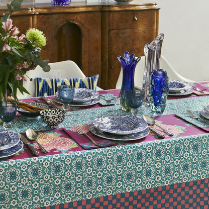 Lisa Corti Corolla Frida Magenta tovaglia da pranzo 180x350cm