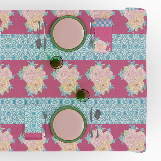 Lisa Corti Corolla Frida Magenta tovaglia da pranzo 180x350cm