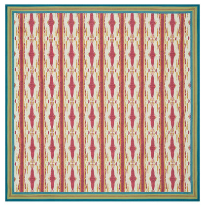 Tovaglia Lisa Corti Flame Aubergine Gold in cotone 220x220cm quadrata