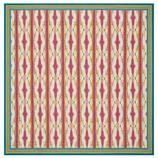 Tovaglia Lisa Corti Flame Aubergine Gold in cotone 220x220cm quadrata