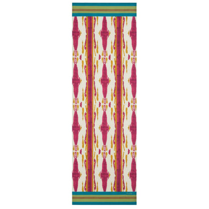 Lisa Corti Flame Aubergine Gold runner da tavolo 50x150cm doppio tappeto
