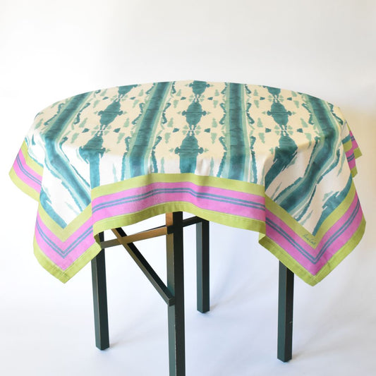 Lisa Corti Flame Peacock Veronese tovaglia quadrata piccola 110x110cm