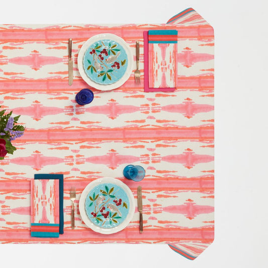 Lisa Corti Flame Pink Lacquer Red tovaglia da pranzo 180x350cm
