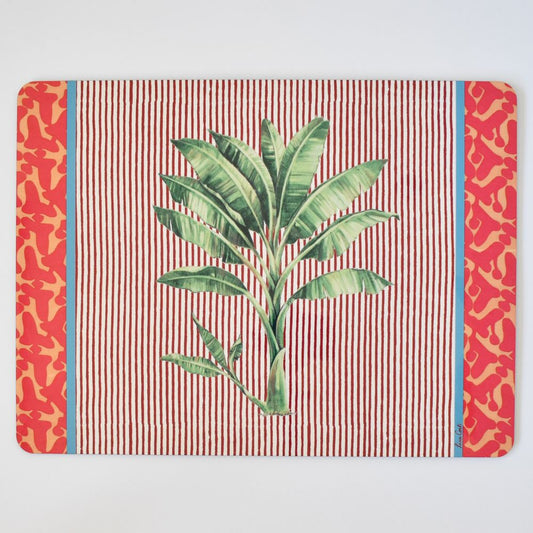 Tovaglietta americana Lisa Corti Banano Pink con retro in sughero - 30x40cm