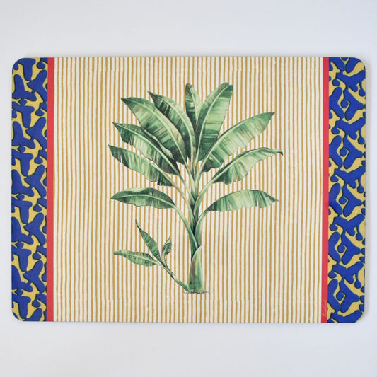 Tovaglietta americana Lisa Corti Banano Yellow con retro in sughero - 30x40cm