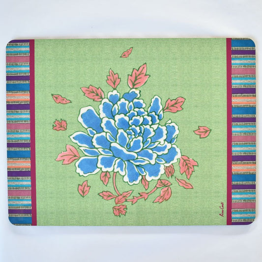 Tovaglietta Lisa Corti Crimson Green con retro in sughero - 30x40cm
