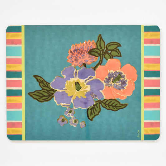 Tovaglietta americana Lisa Corti Dandelion Peacock con retro in sughero - 30x40cm
