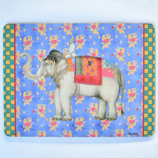 Tovaglietta Lisa Corti Elephant Pervinch con retro in sughero - 30x40cm