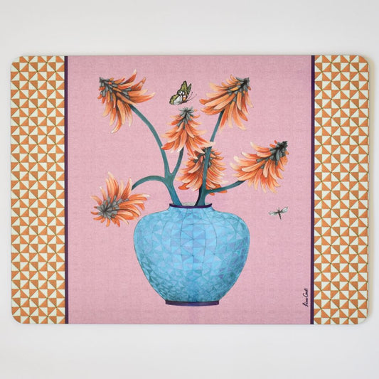 Tovaglietta americana Lisa Corti Pottery Old Pink con retro in sughero - 30x40cm