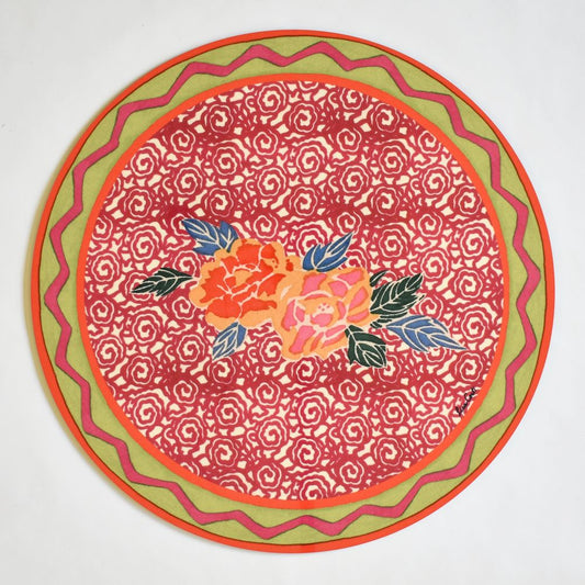 Tovaglietta rotonda Lisa Corti Small Spiral Rany con retro in sughero - 34 cm