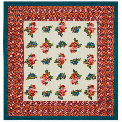 Copriletto matrimoniale Lisa Corti Lisa Bouquet Cream 250x270cm