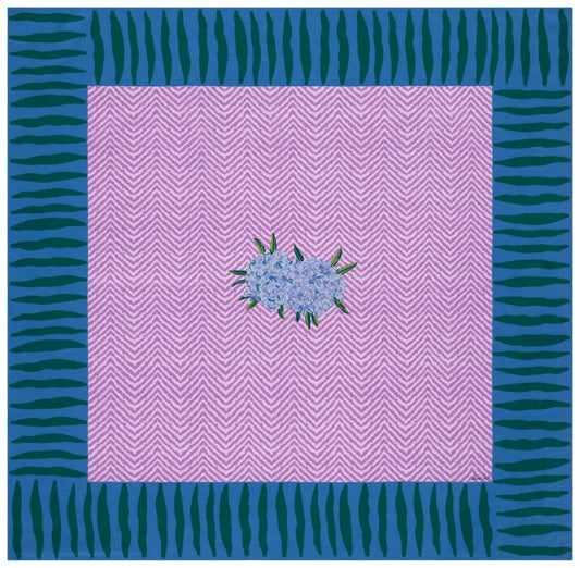 Tovaglia quadrata piccola Lisa Corti Oleander Lilac 110x110cm