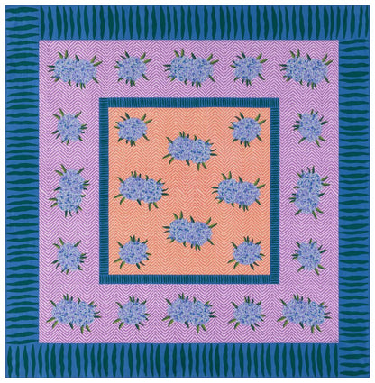 Lisa Corti Oleander Lilac Peach tovaglia quadrata 180x180cm