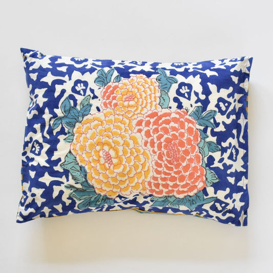 Cuscino decorativo Lisa Corti Arabesque Corolla Blue Natural 30x40cm
