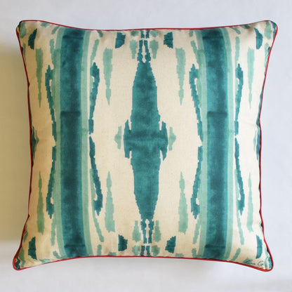 Cuscino quadrato Lisa Corti Flame Peacock Veronese 45x45cm