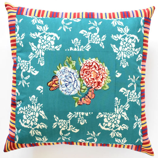 Cuscino Lisa Corti Kandem Queen Green Euro 60x60cm