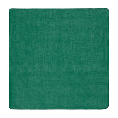 Lisa Corti, set di 6 tovaglioli in organza di cotone verde bottiglia