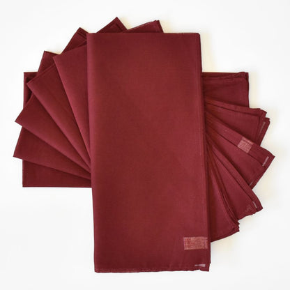 Lisa Corti Set di 6 tovaglioli in organza di cotone color marrone