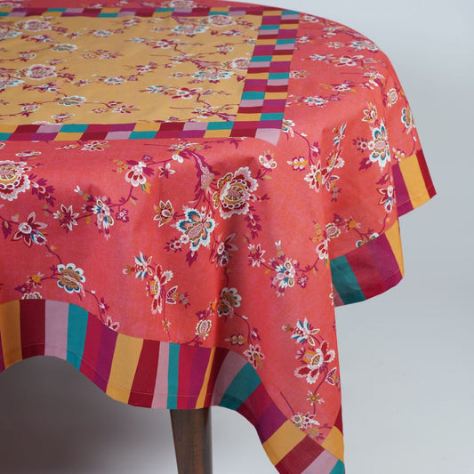 Lisa Corti Swiss Geranium Yellow tovaglia quadrata 180x180cm