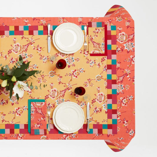 Lisa Corti Swiss Geranium Yellow tovaglia da pranzo 180x350cm