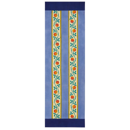 Lisa Corti Varanasi Stripes Pervinch runner da tavolo 50x150cm doppio tappeto