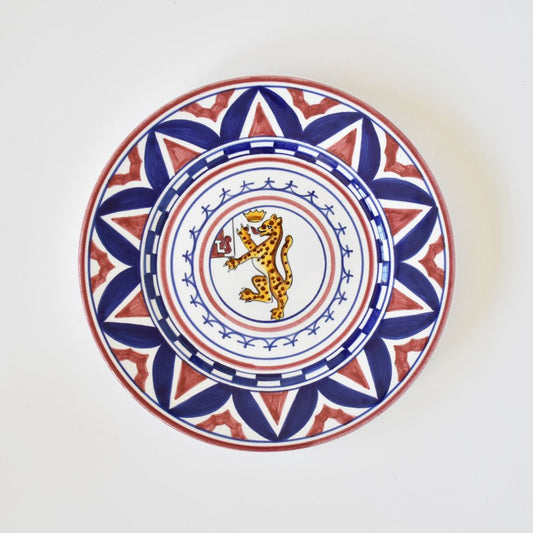 Piatto da dessert Palio di Siena Leopardo
