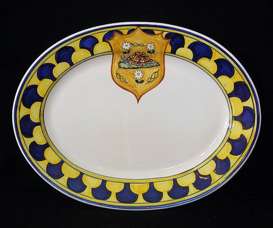 Piatto ovale Tartaruga Palio di Siena - 38 cm