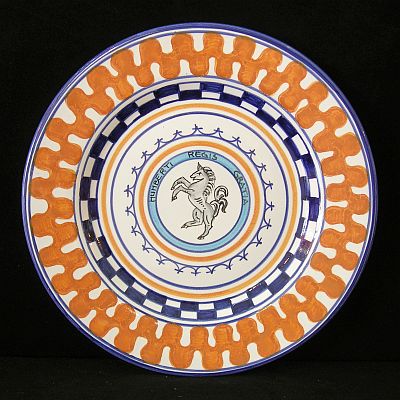 Piatto insalata Palio di Siena Unicorno