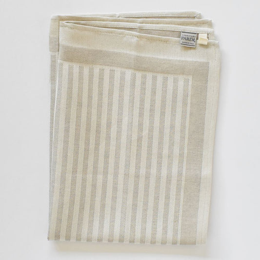 Tessitura Pardi Iris Stripe Asciugapiatti naturale