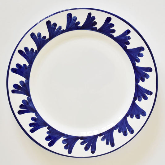 Piatto piano Semplice Piume Blu