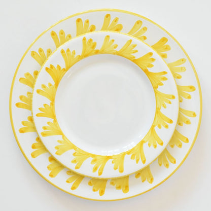 Semplice Piume Piatto piano Giallo