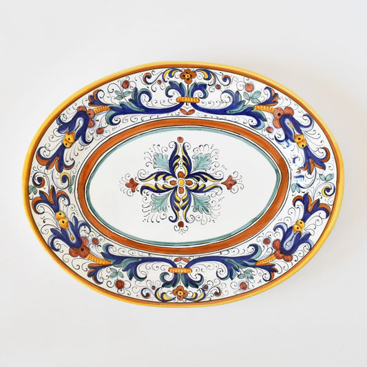 Piatto ovale Ricco Deruta - 38 cm