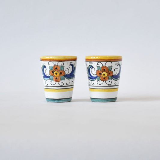 Bicchierini da liquore in ceramica Deruta Ricco - set da 2