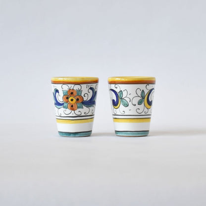 Bicchierini da liquore in ceramica Deruta Ricco - set da 2