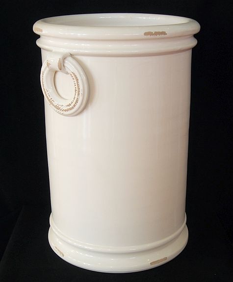 Portaombrelli con manico ad anello bianco